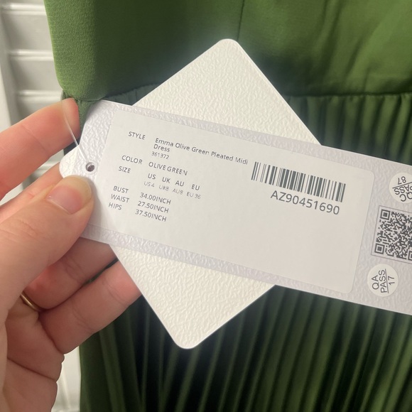 Azazie Atelier Emma dress in Olive Green, size 4 - New with tags! NWT - Picture 3 of 8